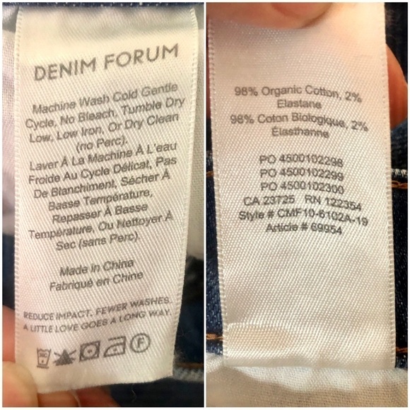 DENIM FORUM The Yoko High Rise‎ Slim Jeans Sz 23 - Picture 8 of 8